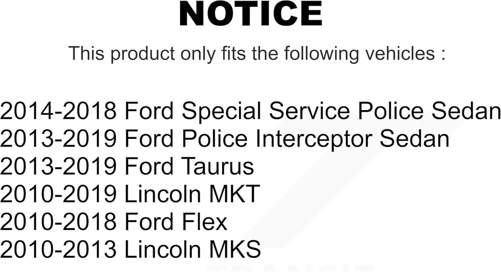 Front Suspension Control Arm And Ball Joint Assembly Link Kit Replacement For Ford Taurus Flex Lincoln Police Interceptor Sedan MKS MKT Special Service - Left Right Side (Driver Passenger) G6667