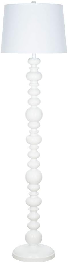 Glossy White Wood-Look Floor Lamp G633171