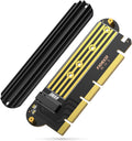 NVMe M.2 SSD to PCIe X16/X8/X4 Adapter Card with Aluminum Heat Sink D495944