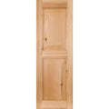 15 in. x 76 in. Real Wood Raised Panel Shutters Pair Unfinished A43958