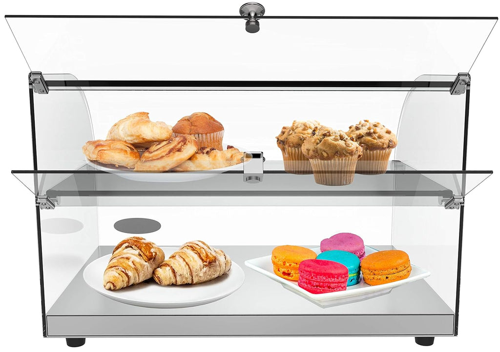 22 Commercial Countertop Bakery Display Case with Front Curved Glass and Rear Door L267