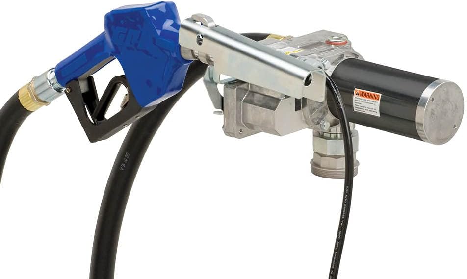 Fuel Transfer Pump, 18 GPM, 12-VDC, Automatic Shut-Off Nozzle D46886