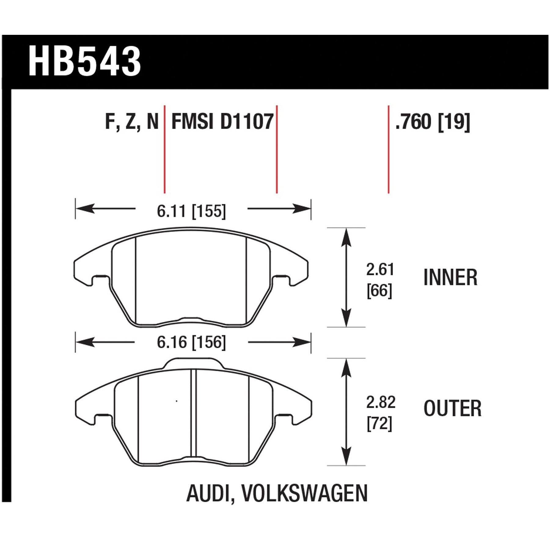 HP Plus Brake Pads G89105