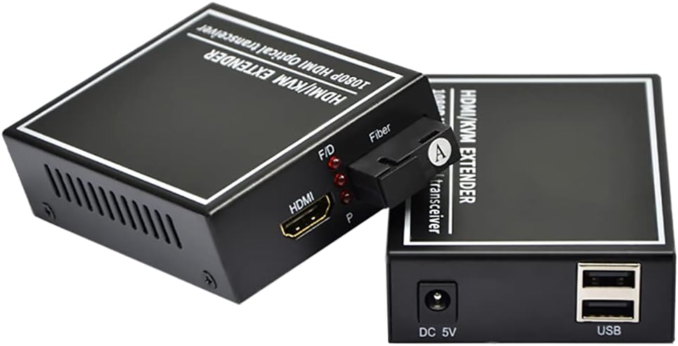 HDMI Extender Over Fiber Optic Cable, 1080P, 1 Transmitter and 1 Receiver X436343