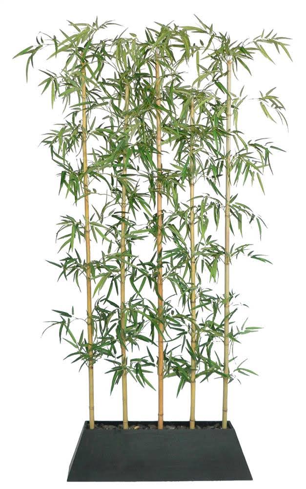 8-ft Tall Silk Bamboo Tree Screen U3651