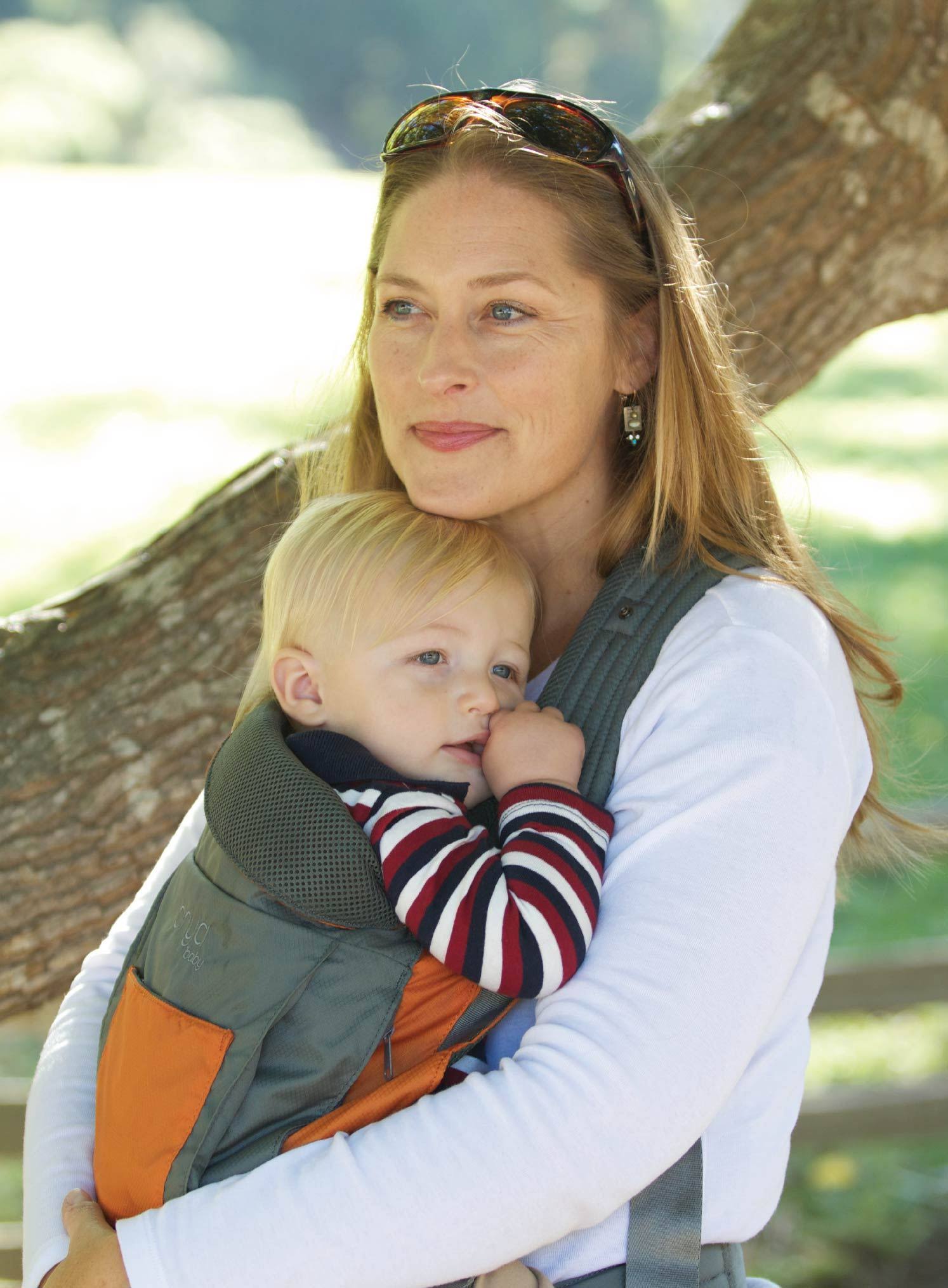 Burnt Orange Slate Grey Baby Carrier I44971