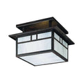 2-Light Semi Flush Mount Raw Copper Amber Mica G16086