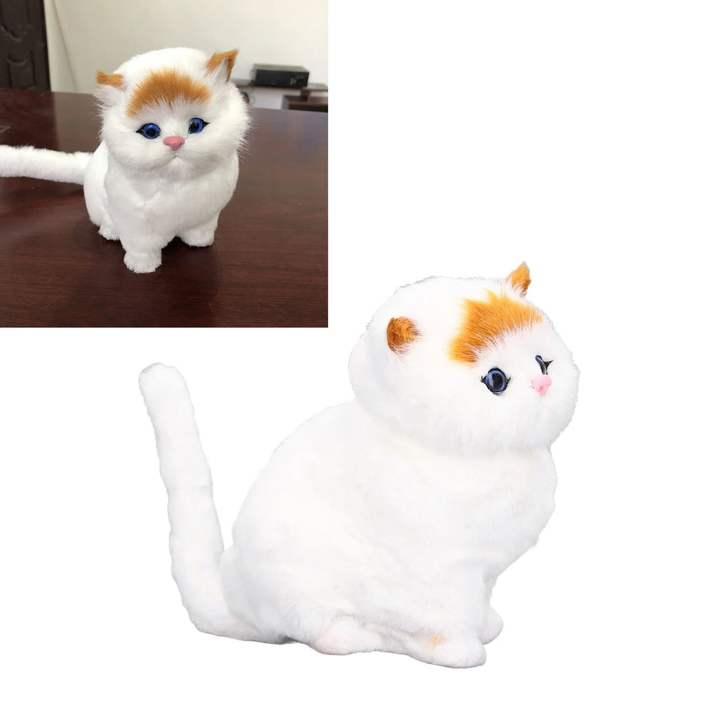 Realistic Cat Stuffed Animal Plushie Toy with Sound S516669