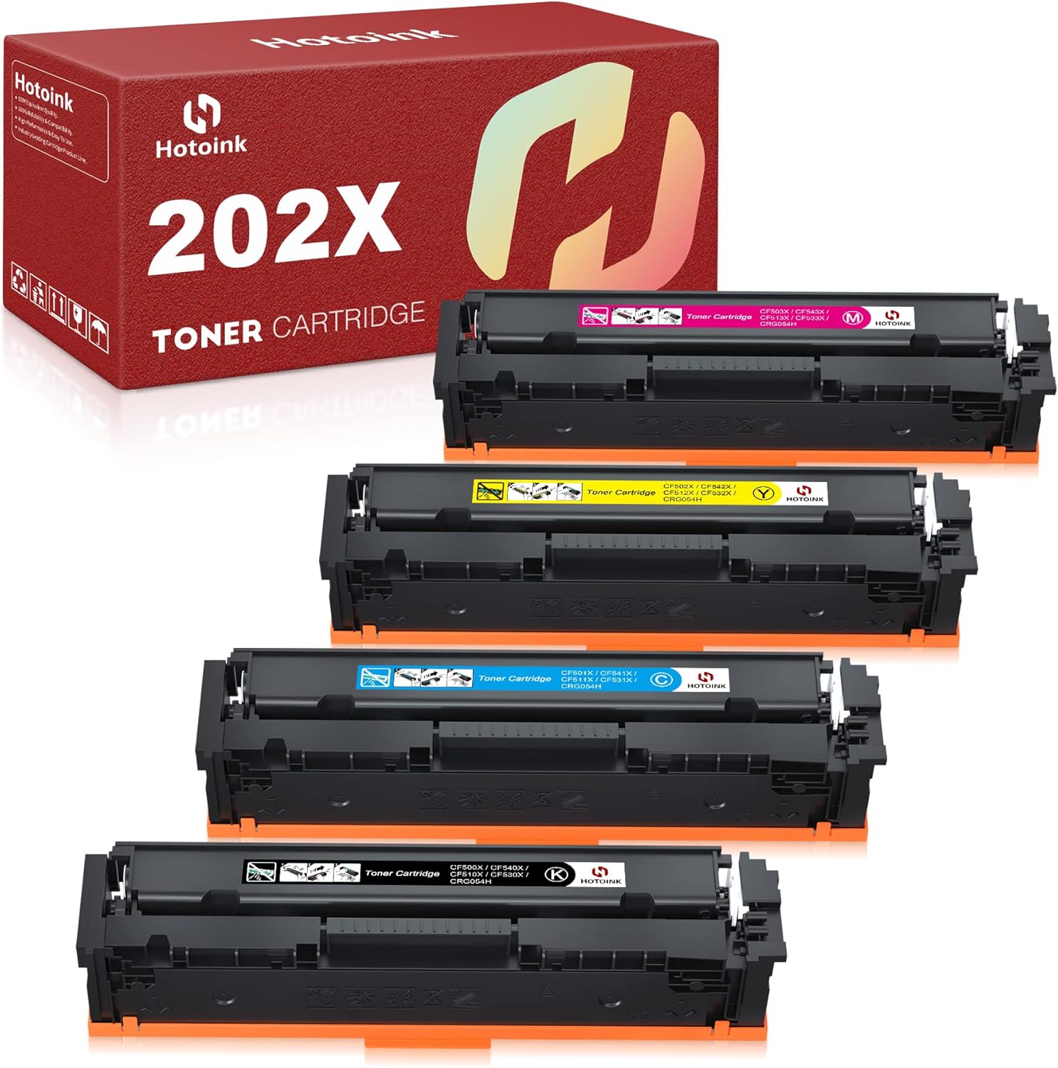 Compatible Toner Cartridge 4 Pack Black Cyan Yellow Magenta A722904