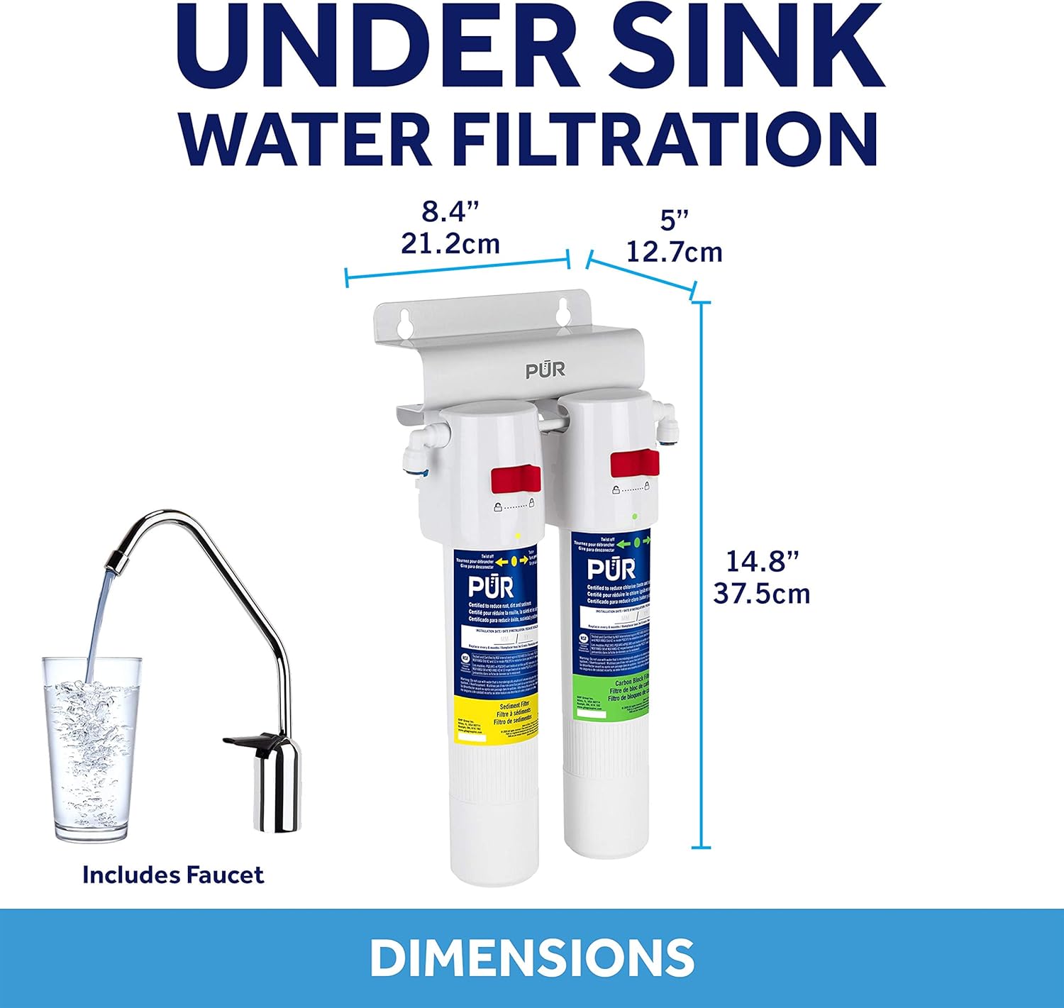 White DualStage H2O Filtration System O1462