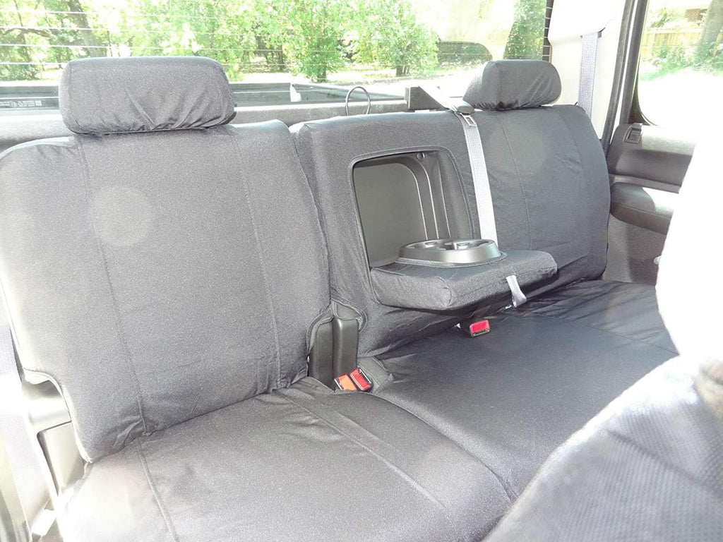 Black Waterproof Rear Seat Covers for Double Cab A825