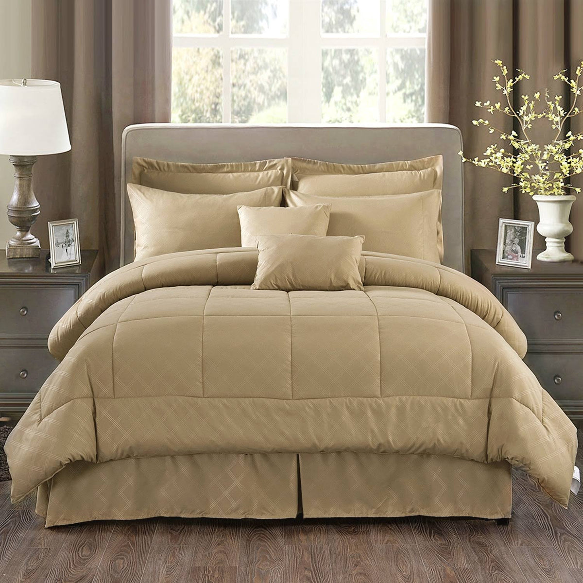 10-Piece Microfiber Comforter and Sheets Set - Twin I690706