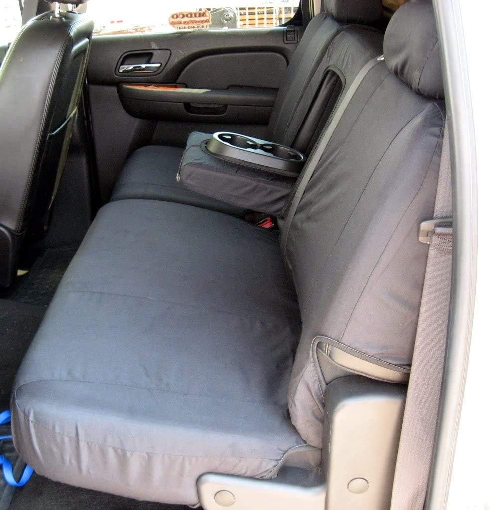 Black Waterproof Rear Seat Covers for Double Cab A825