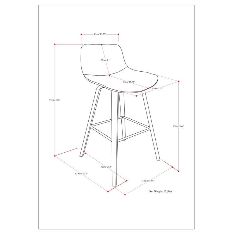 Black Bentwood Counter Height Stool Set of 2 M85581