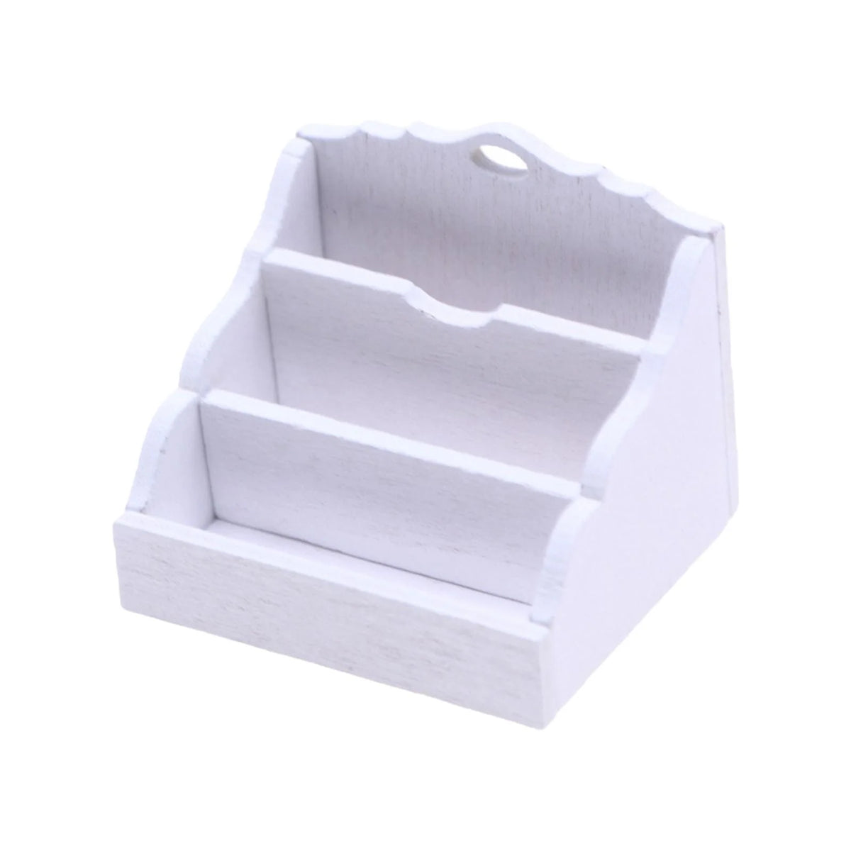 White 1:12 Scale Dollhouse Miniature Magazine Paper Rack K371120