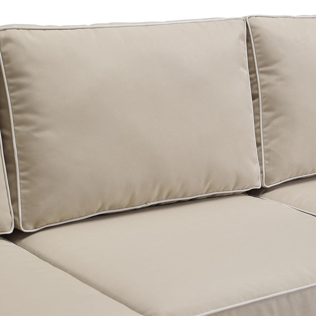 Sangria/Weathered Brown Outdoor Wicker Sofa R24925