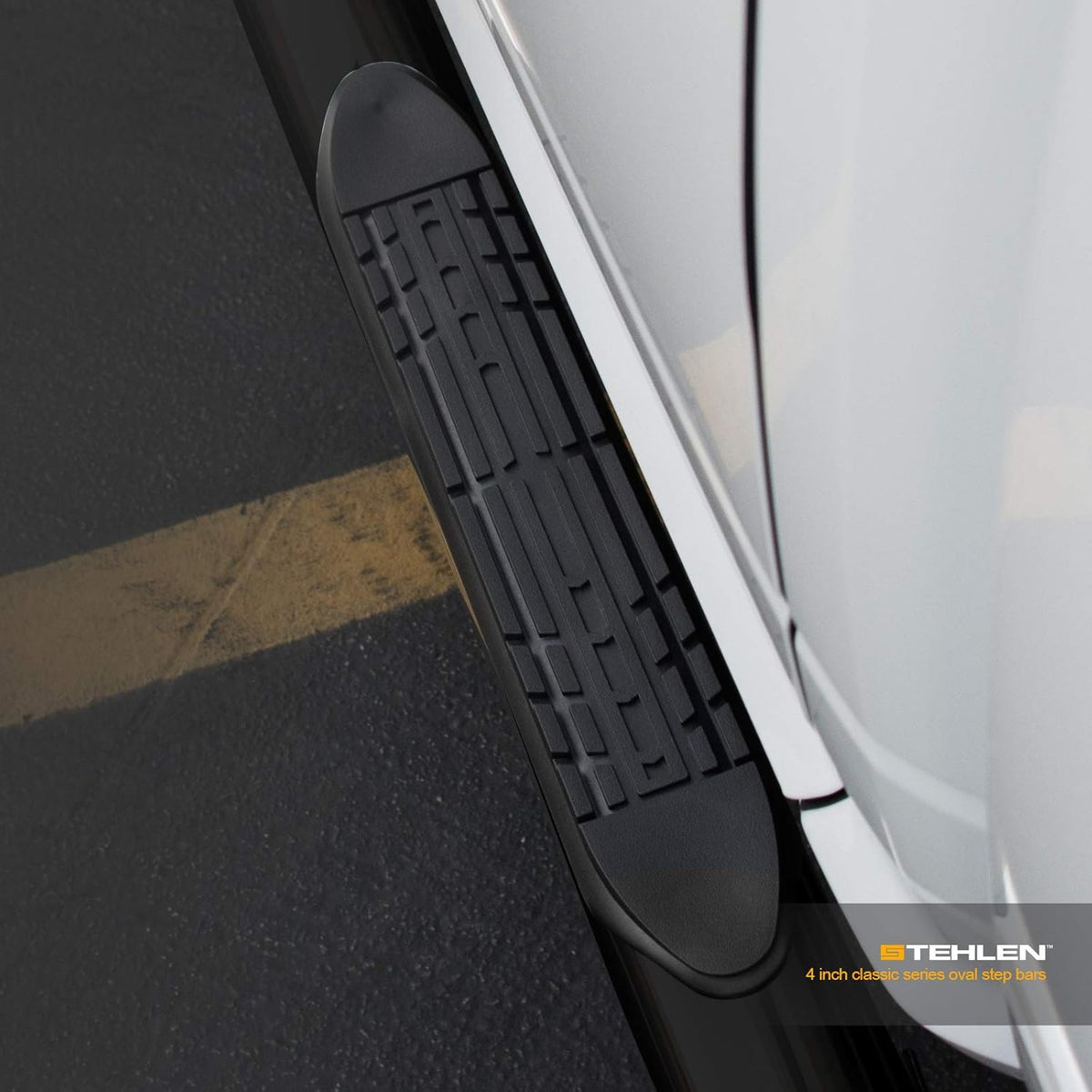 4 Oval Side Step Nerf Bars Black Y713