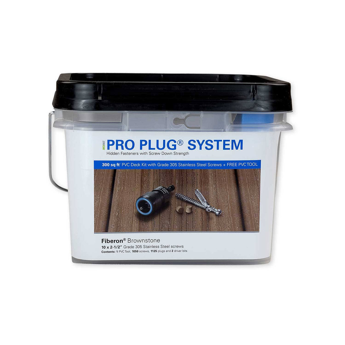 Pro Plug System for Fiberon Decking - 300 Square Feet - Epoxy Coated Carbon Steel D122