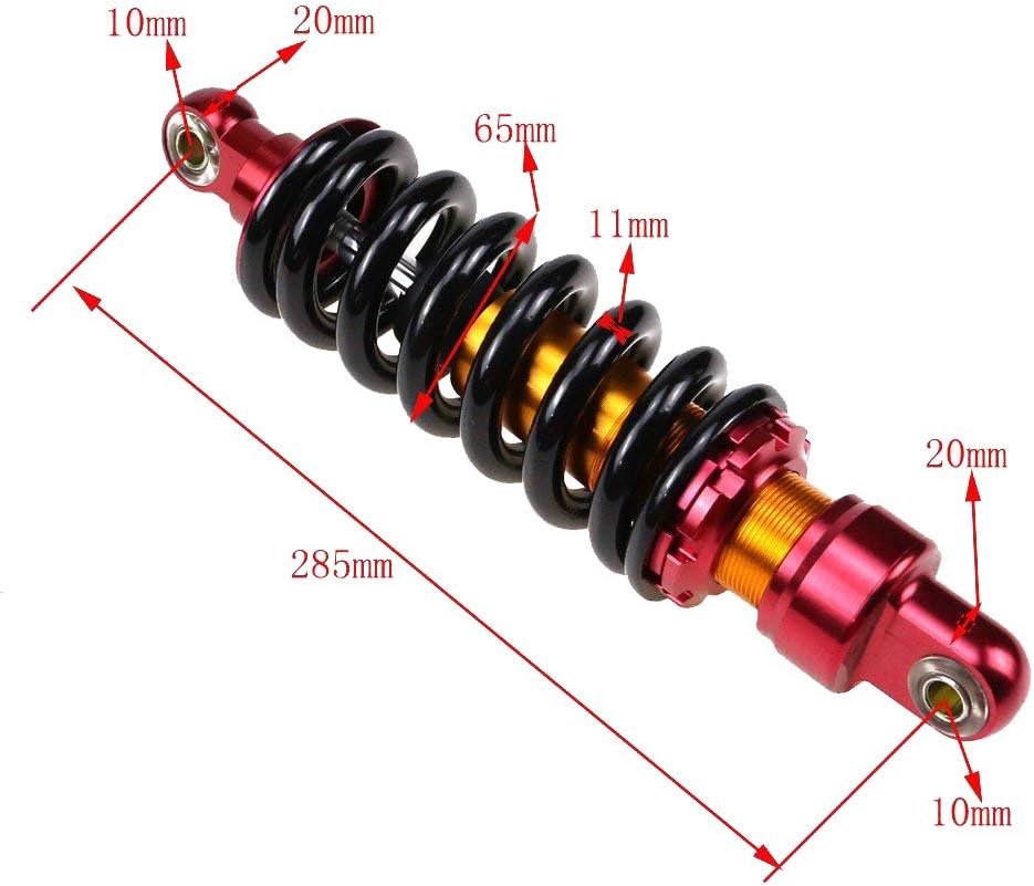 11.2" 285mm Rear Shock Absorber Suspension Pack of 2 U218343