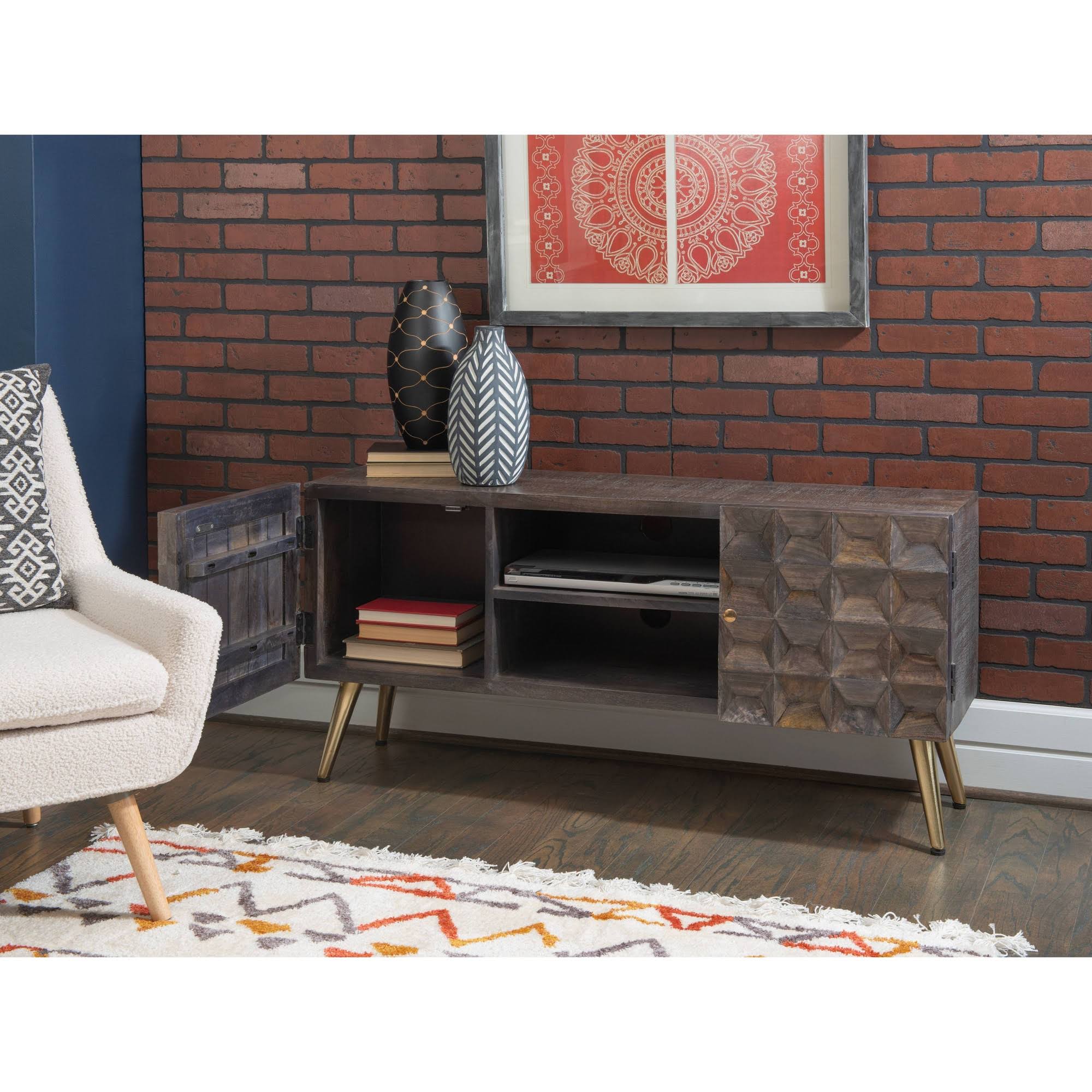 Brown Media Cabinet W635