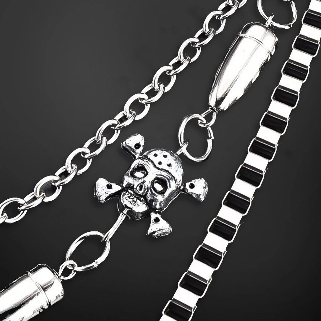 Skull Wallet Chain Pants Key Chain E6569