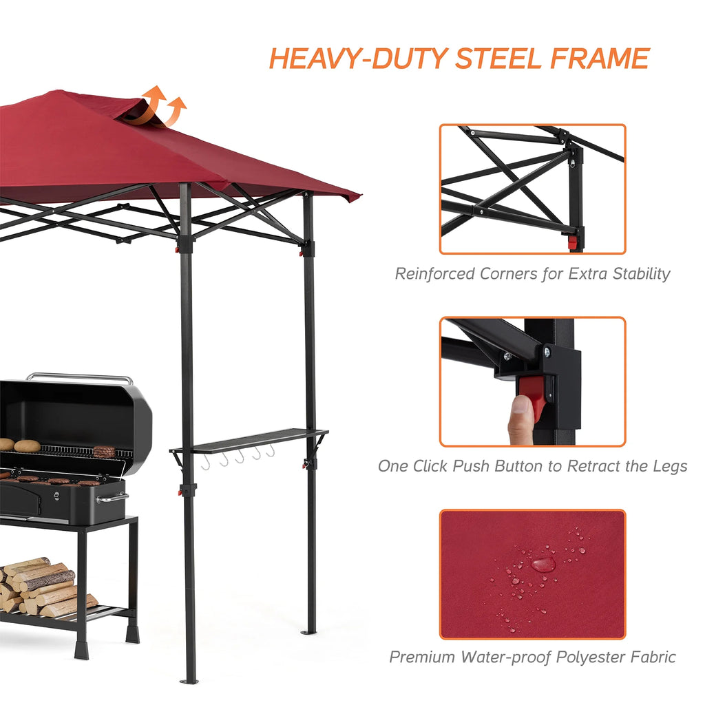 Burgundy Pop up Grill Gazebo C80277