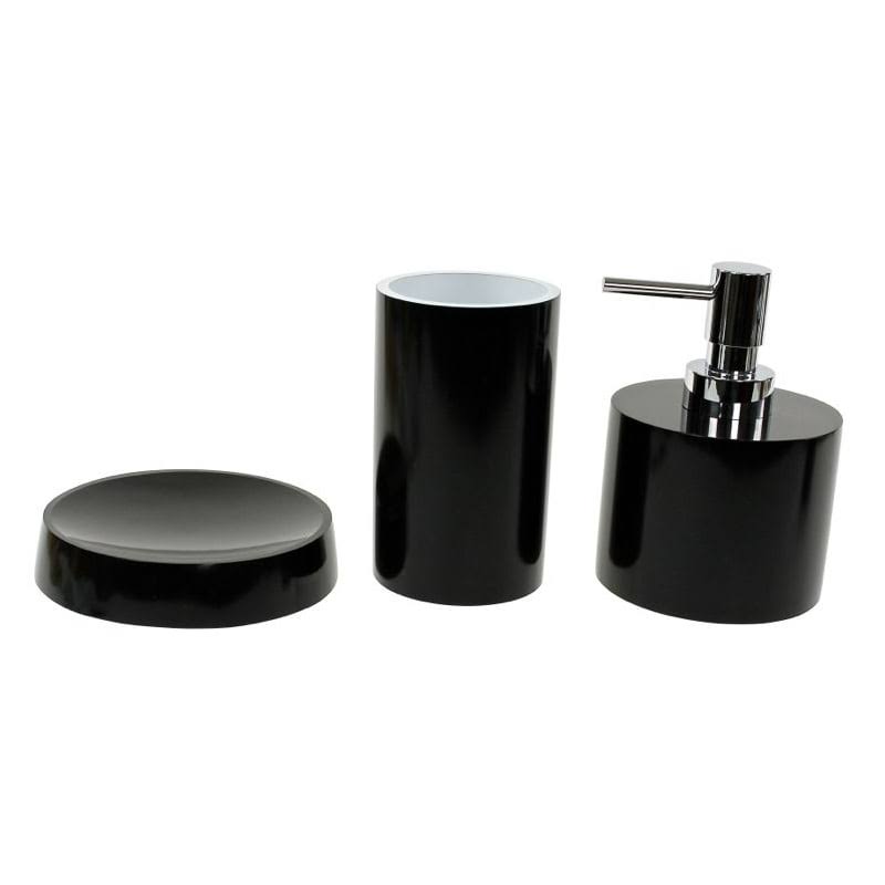 Black Bathroom Accessory Set Q22560