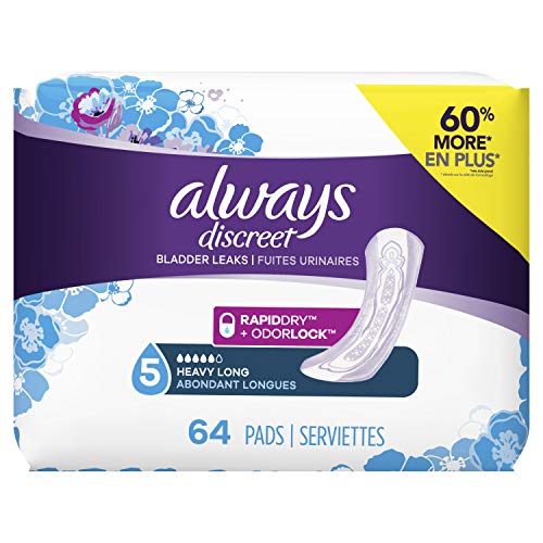 Heavy Absorbency Incontinence Pads for Women, 144 Count A49869