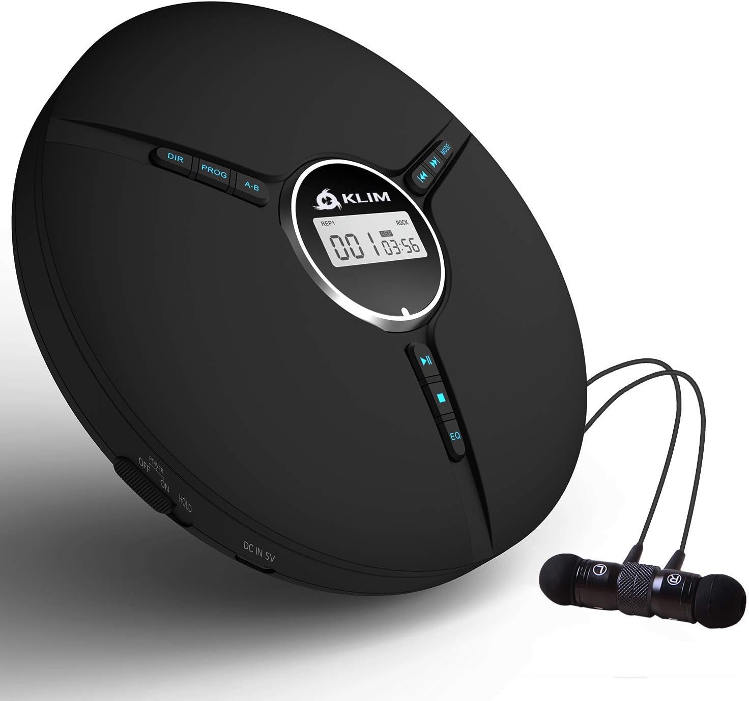 Portable CD Player with Built-in Battery, Earphones, White A58461