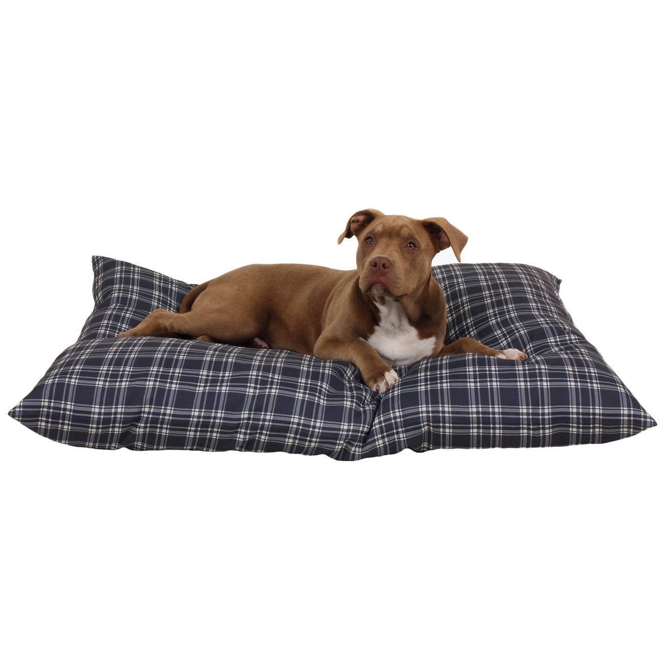 Large Blue Plaid Indoor/Outdoor Pet Bed I16016