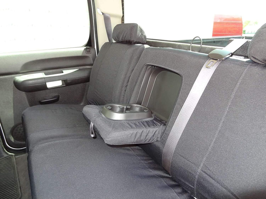 Black Waterproof Rear Seat Covers for Double Cab A825