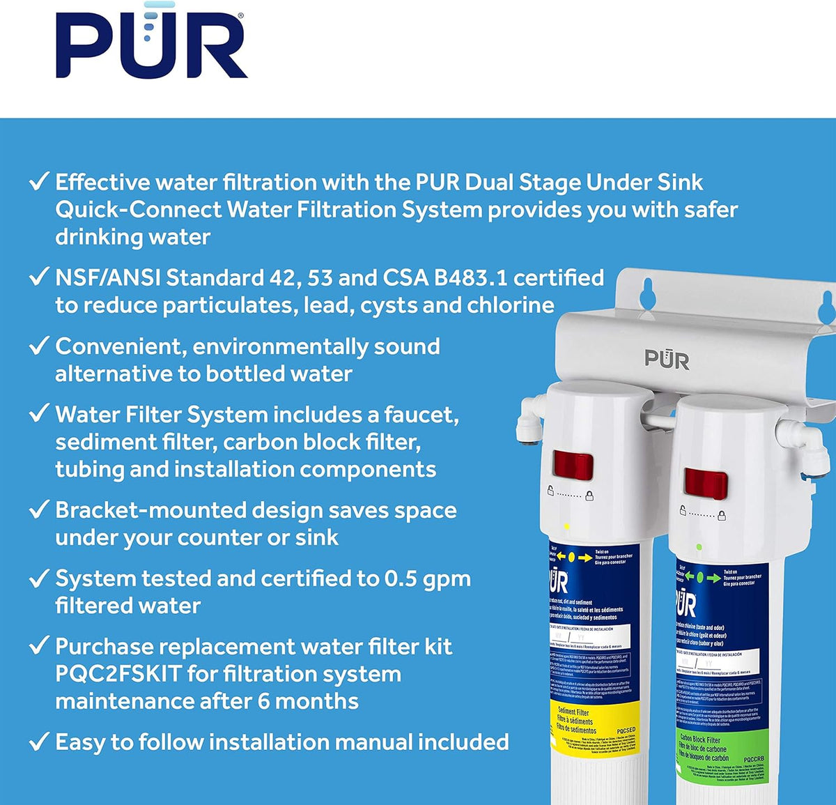 White DualStage H2O Filtration System O1462