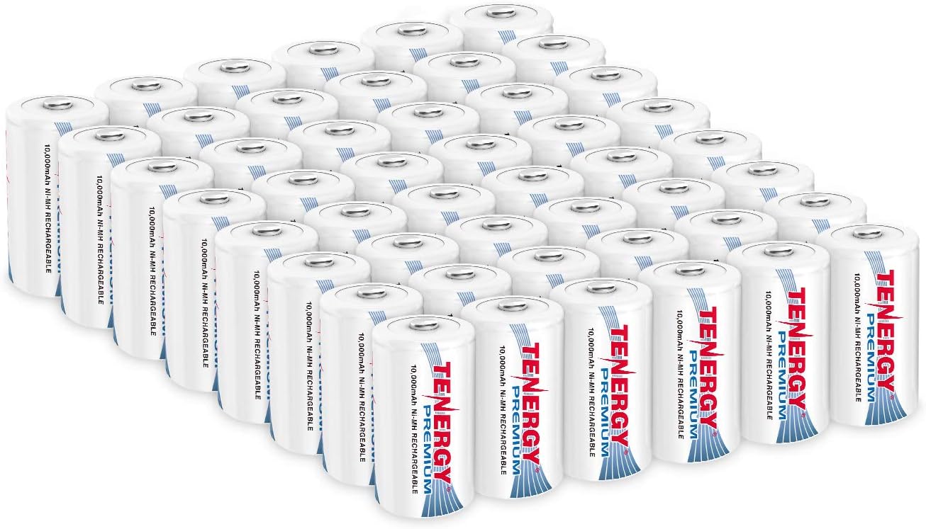 12 Pack D Size 10,000mAh NiMH Rechargeable Batteries B966