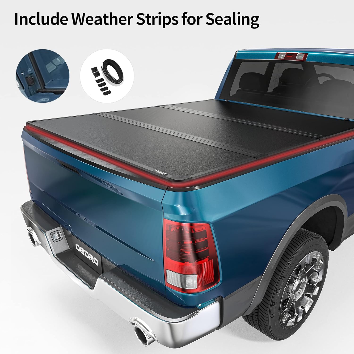 Hard Tri-fold Truck Bed Tonneau Cover for 6.4 ft Bed O353350