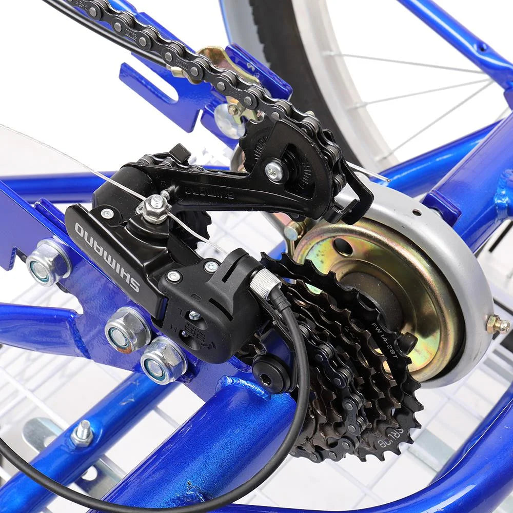 Adult Tricycle 24" Wheels 7 Speed Blue K851495