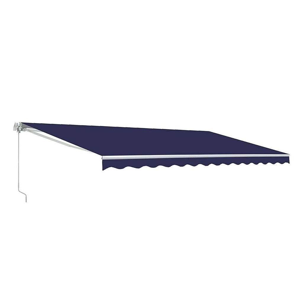 Retractable Motorized Patio Awning Blue 13 x 10 Feet Q601