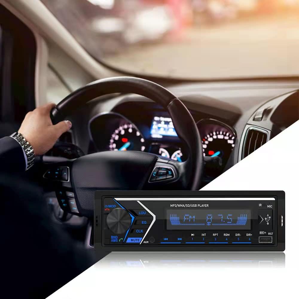 Dual Bluetooth Single Din Car Stereo with Remote Control V711914