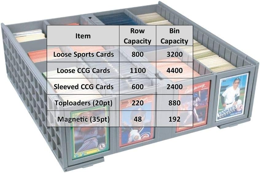 Gray Collectible Card Bin W38455