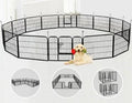 Black Metal Dog Playpen Y571160