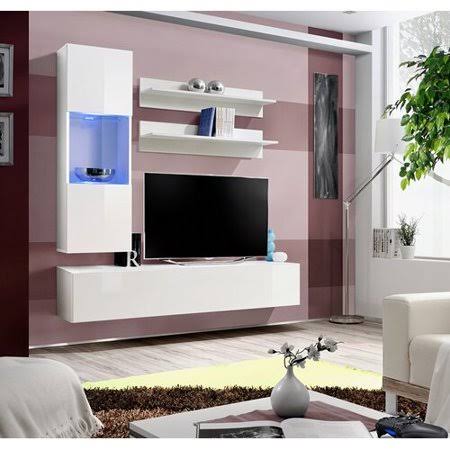White Floating Entertainment Center N3768