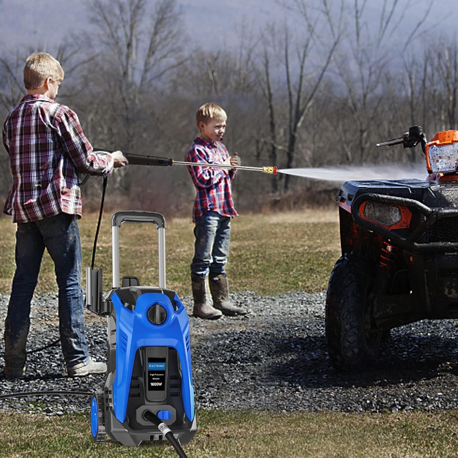 3500 PSI 2.6 GPM Electric Pressure Washer with Foam Cannon and Hose Reel V684265