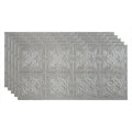 Argent Silver Decorative Vinyl Glue Up Ceiling Tile 5 Pack G580