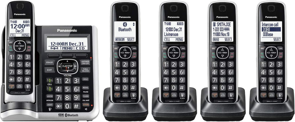 Bluetooth Cordless Phone System with Answering Machine - 5 Handsets U2667
