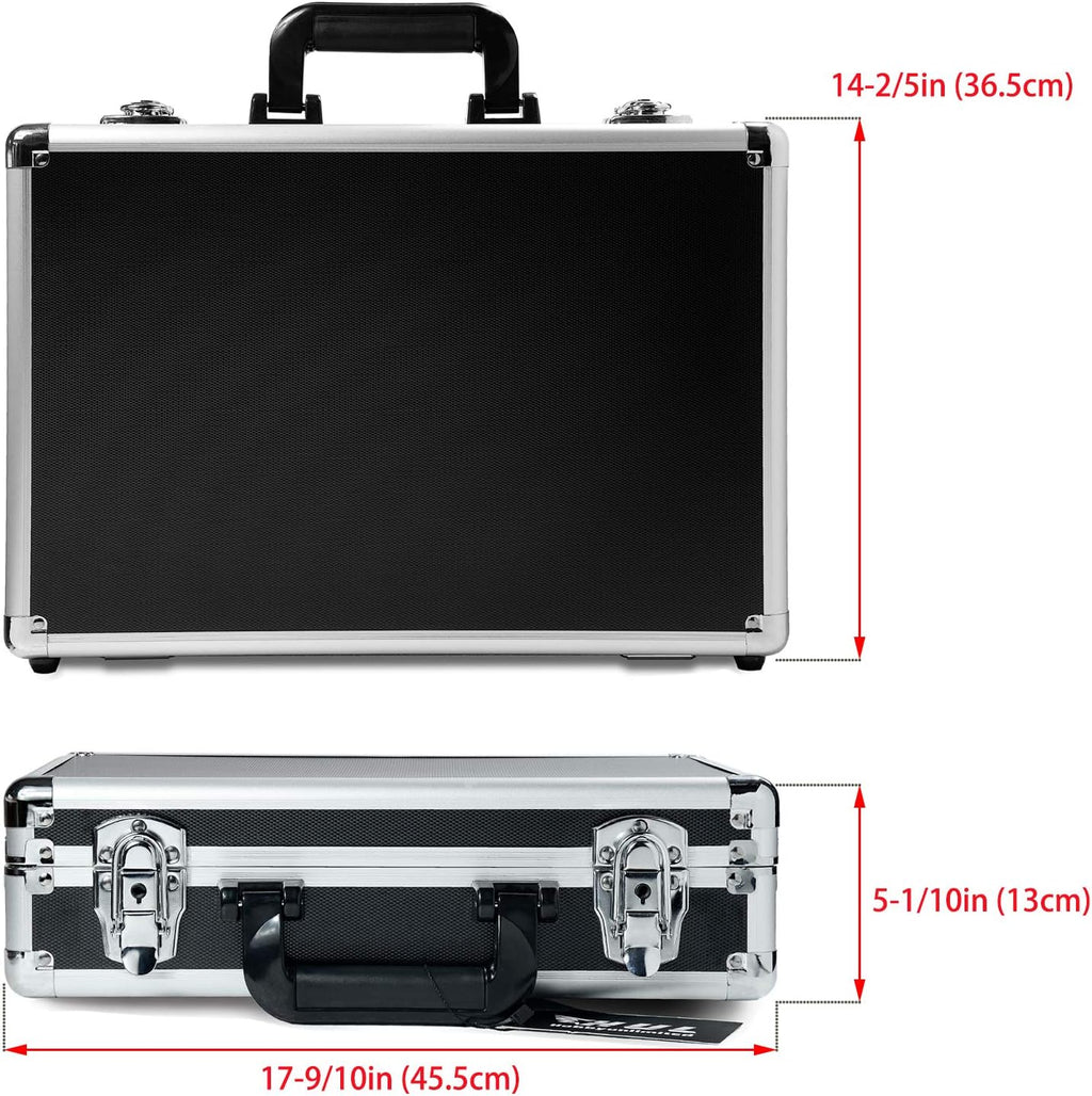 18in Two-Tone Aluminum Case with Pluck Foam Interior U802033