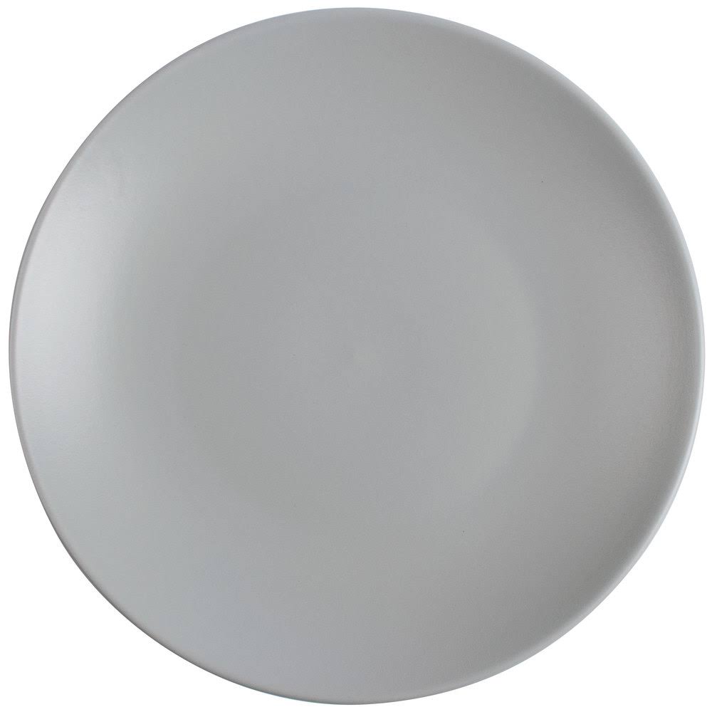 Matte Gray 10 1/4x22 Coupe China Plate - 12/Case X915996