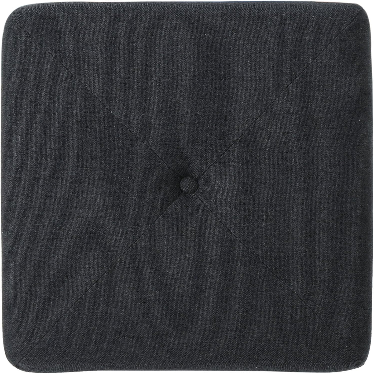 Dark Charcoal Fabric Square Ottoman C568