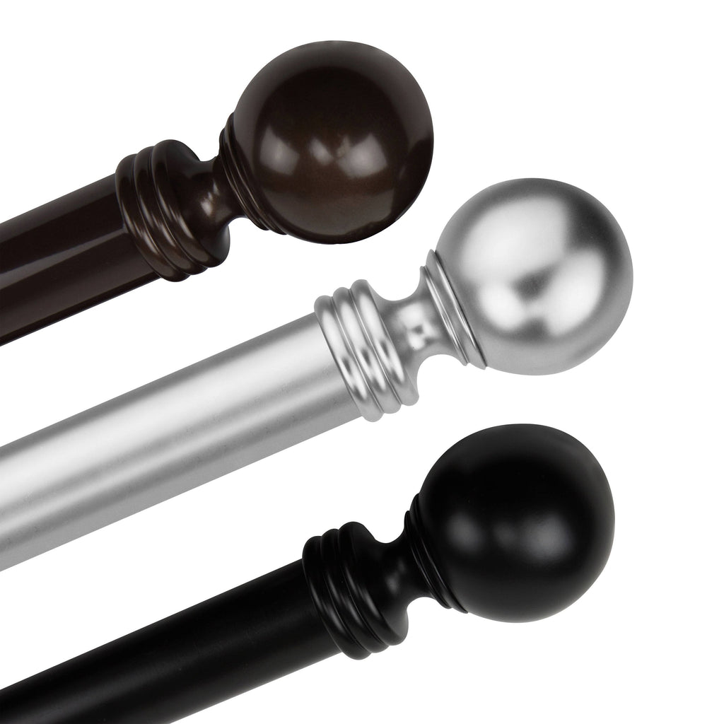Adjustable Drapery Rod, 66 to 120 inch, Brown N370645
