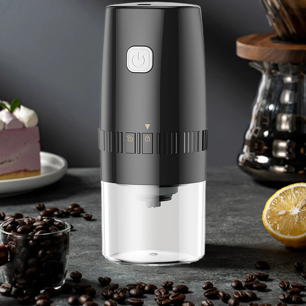 Black Cordless Electric Burr Coffee Grinder E208