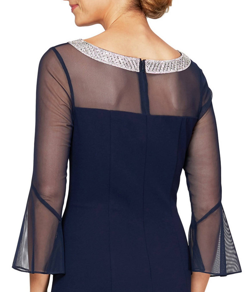 Petite Size Stretch Crepe Long Gown J270