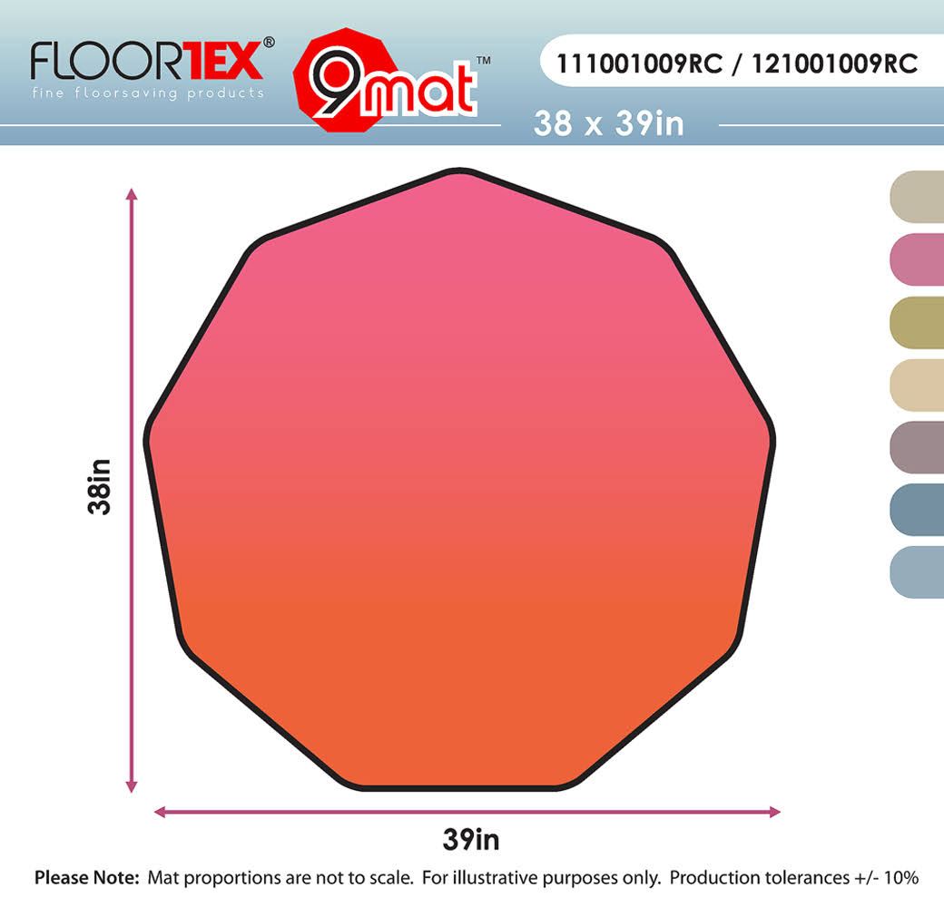 Pink Polycarbonate Chair Mat U686